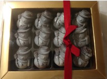 12 piece Chocolate Egg nog snowmen